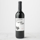 Turkey and wine time thanksgiving labels