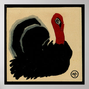 Turkey - Antiquarian, Colourful Book Illustration Poster
