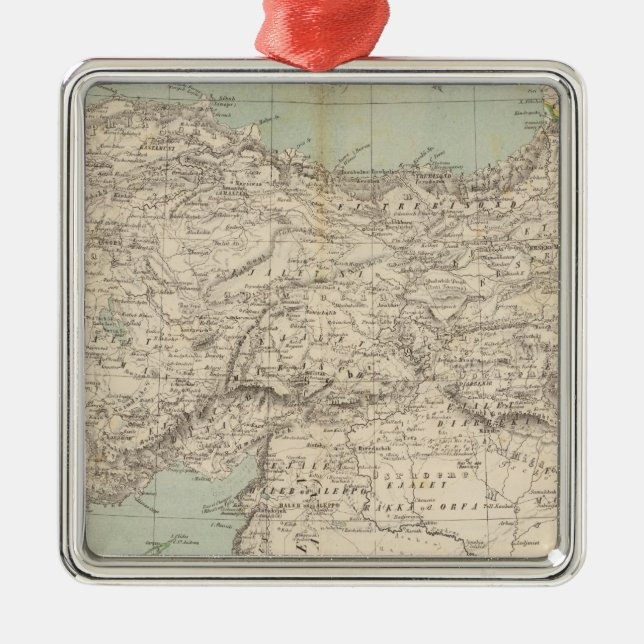 Turkey Atlas Map Metal Ornament (Front)
