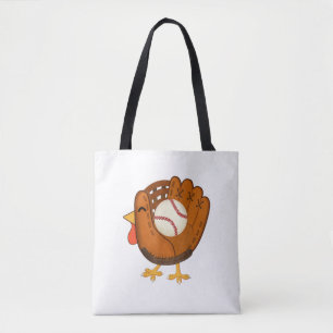 Turkey Baseball Glove Thanksgiving Day Catchers Bo Tote Bag