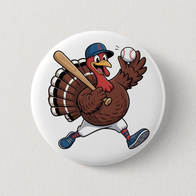 Turkey Batter Baseball Baseball Game Baseball  6 Cm Round Badge (Front)