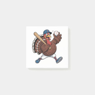 Turkey Batter Baseball Baseball Game Baseball Post-it Notes