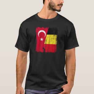 Turkey Belgium Half Flag Turkish Belgian Jersey Ra T-Shirt