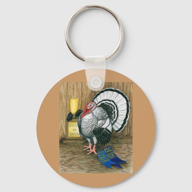 Turkey:  Best In Show Key Ring (Front)