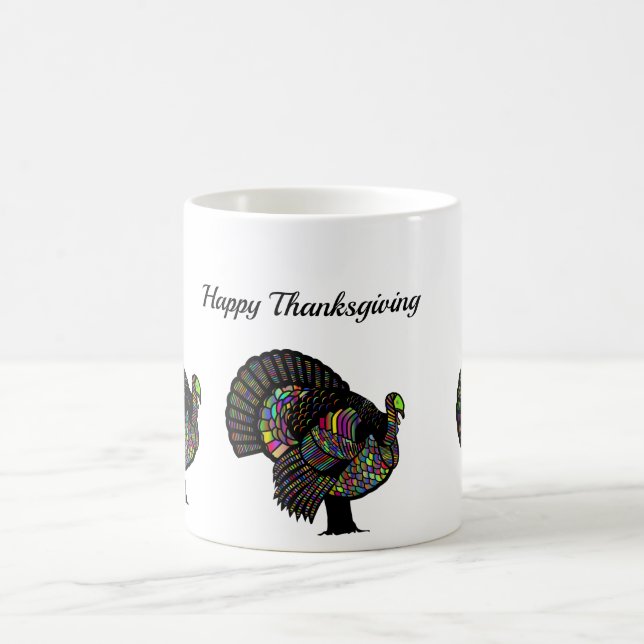 Turkey Bird Thanksgiving Coffee Mug (Center)