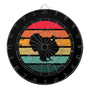 Turkey Bird Thanksgiving Distressed Vintage Sunset Dartboard