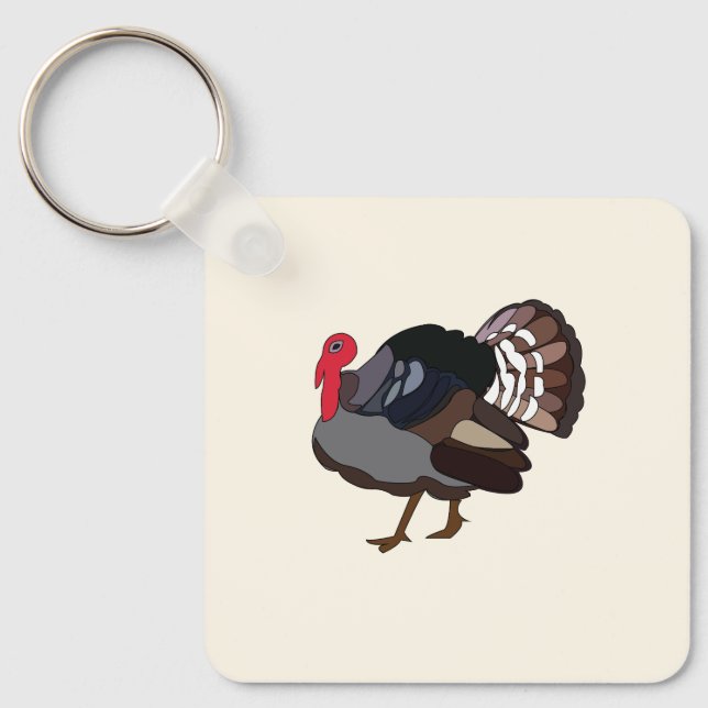 Turkey Bird Turkey Key Ring (Front)