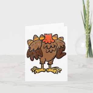 Turkey Body Costume Funny Thanksgiving Day Fall Au Card