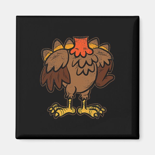 Turkey Body Costume Funny Thanksgiving Day Fall Au Magnet (Front)