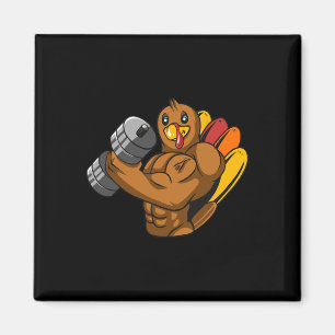 Turkey Bodybuilding Thanksgiving Day Gym Workout F Magnet