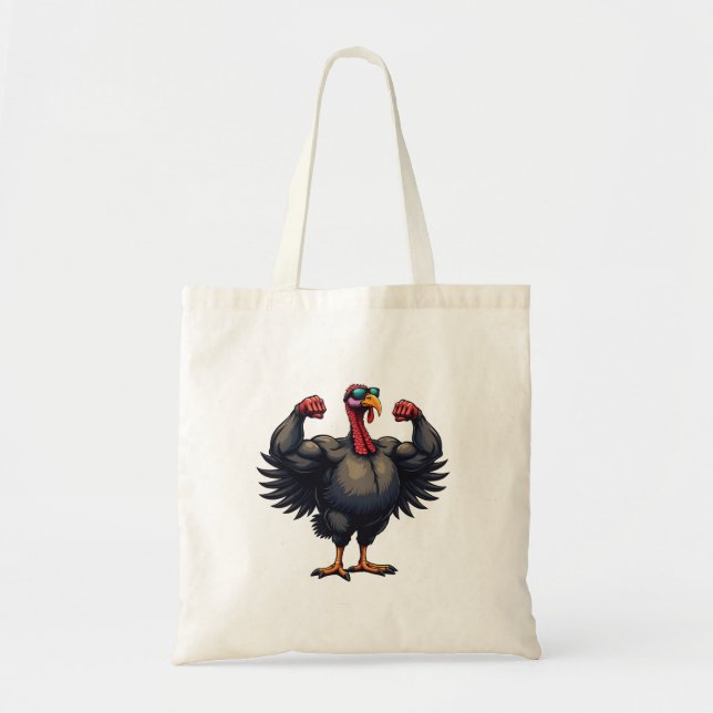Turkey Bodybuilding Thanksgiving Day Gym Workout   Tote Bag (Front)