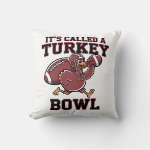 TURKEY BOWL FOOTBALL THANKSGIVING TEE CUSHION