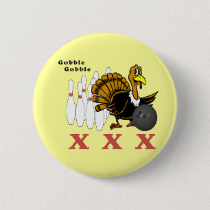 Turkey Bowling 6 Cm Round Badge