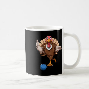 Turkey Bowling Thanksgiving Turkey Playing Bowling Coffee Mug
