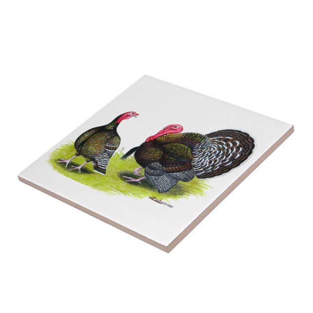 Turkey Broad Breasted Bronze Ceramic Tile (Side)
