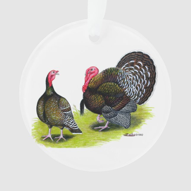 Turkey Broad Breasted Bronze Ornament (Front)