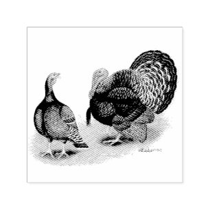 Turkey Broad Breasted Bronze Self-inking Stamp