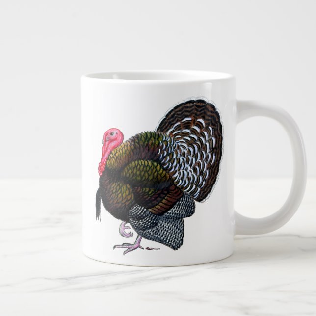 Turkey:  Bronze Tom Large Coffee Mug (Right)