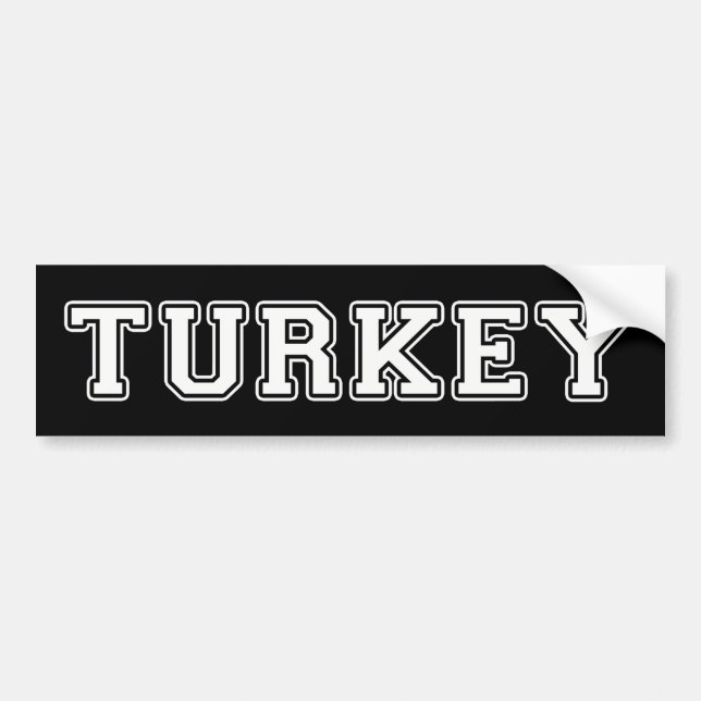 Turkey Bumper Sticker (Front)