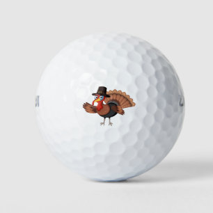 Turkey cartoon character golf balls