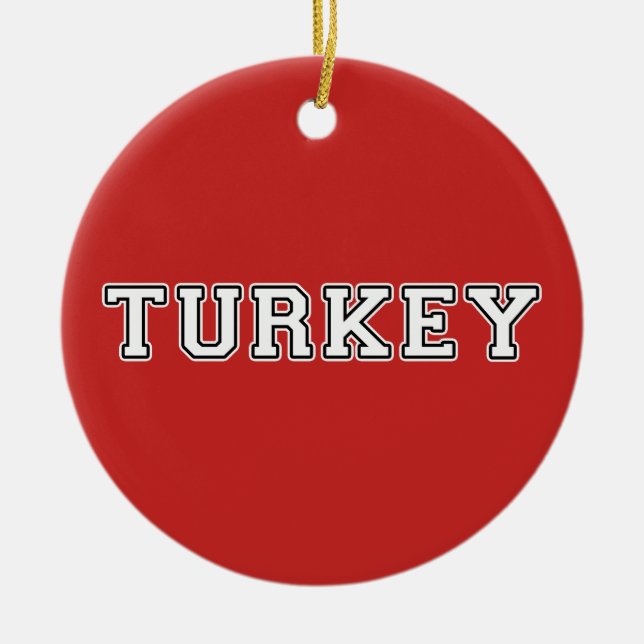 Turkey Ceramic Ornament (Front)