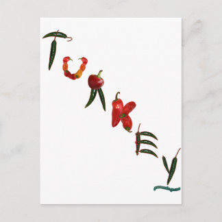 Turkey Chilli Peppers Postcard