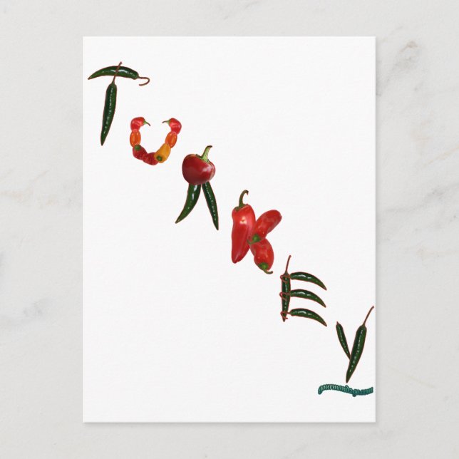 Turkey Chilli Peppers Postcard (Front)