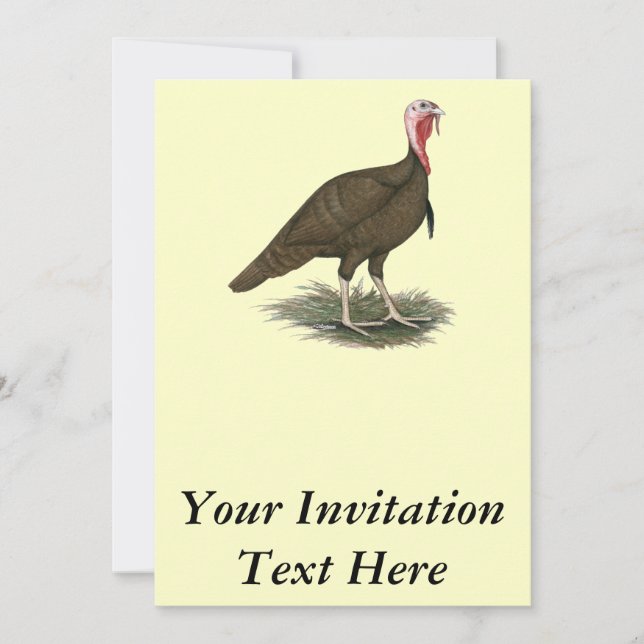 Turkey Chocolate Tom Invitation (Front)