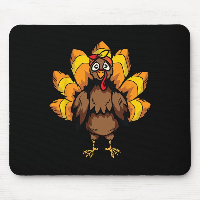 Turkey Costume Thanksgiving Day Cute Fall Autumn  Mouse Pad (Front)
