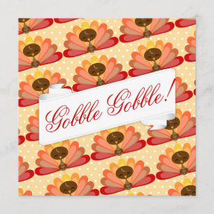 Turkey Cutie - Custom Thanksgiving Invitation