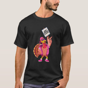 Turkey Day Eat Pizza Vegan Cute Thanksgiving day T-Shirt
