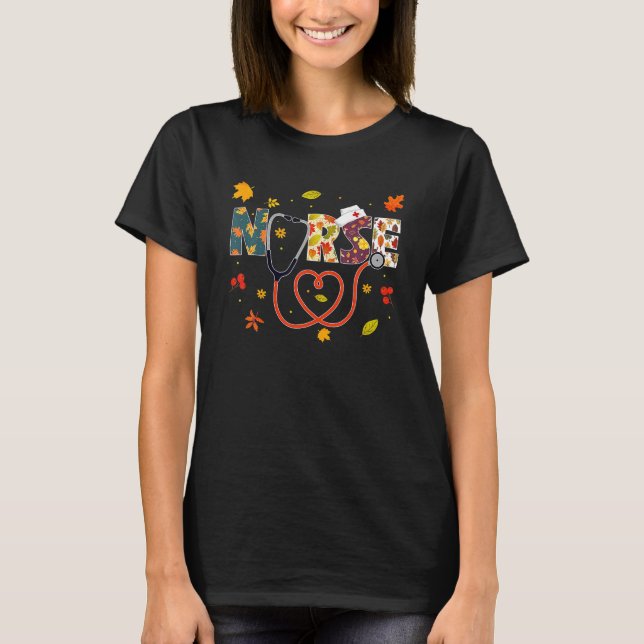 Turkey Day Nursing Thanksgiving Nurse T-Shirt (Front)