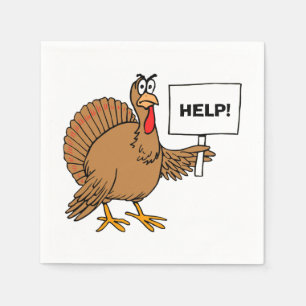 Turkey Day Thanksgiving Humour Napkin