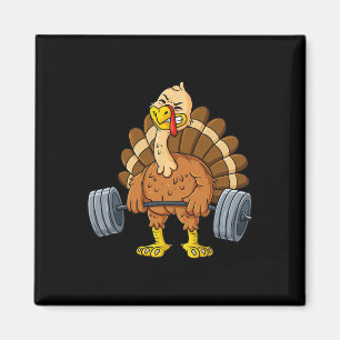 Turkey Deadlift Fun Thanksgiving Day Fitness Weigh Magnet