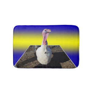 Turkey Dimensional Popout Art Lge Memory Bath Mat. Mat