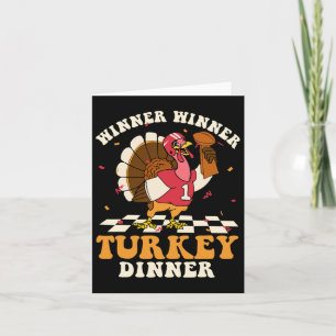 Turkey Dinner Football Autumn Fall Thanksgiving Re Card