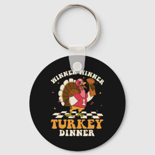 Turkey Dinner Football Autumn Fall Thanksgiving Re Key Ring