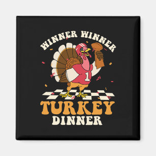 Turkey Dinner Football Autumn Fall Thanksgiving Re Magnet