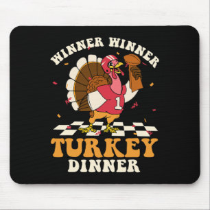 Turkey Dinner Football Autumn Fall Thanksgiving Re Mouse Pad