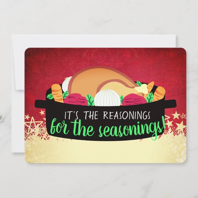 Turkey dinner restaurant catering Christmas card (Front)