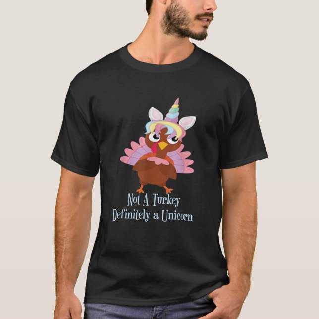 Turkey Disguise Unicorn Thanksgiving Novelty  T-Shirt (Front)