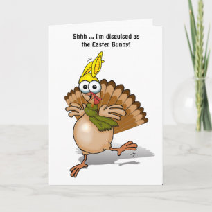 Turkey disguised as the Easter Bunny! Holiday Card