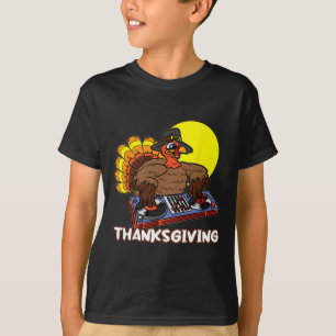 Turkey DJ Thanksgiving Day Cool Fall Dance Music D T-Shirt