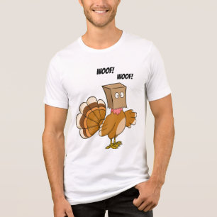 Turkey Dog Disguise Cartoon   Thanksgiving Tri-Blend Shirt