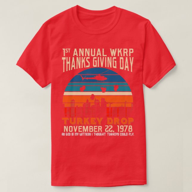 Turkey Drop  Design Annual WKRP  T-Shirt (Design Front)