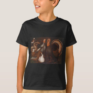 Turkey Ducks Pigeon Thanksgiving Kids Tee