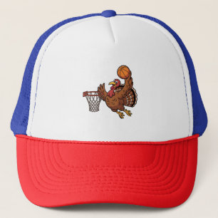 Turkey Dunking Basketball Sport Thanksgiving lover Trucker Hat