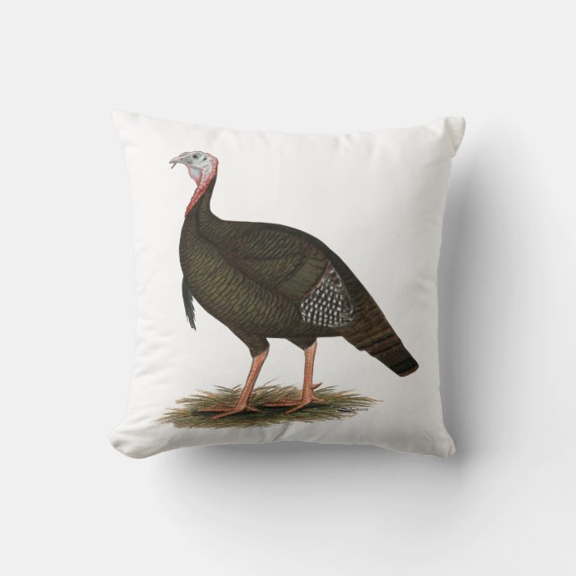 Turkey:  Eastern Wild Tom Cushion (Front)