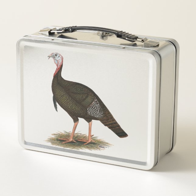 Turkey:  Eastern Wild Tom Metal Lunch Box (Back)