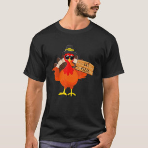 Turkey Eat Pizza Adult Vegan Kids Thanksgiving 1 T-Shirt
